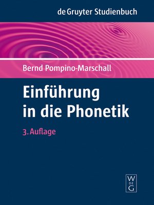 cover image of Einführung in die Phonetik